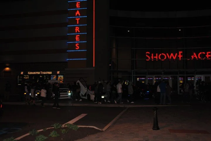 Showplace 14 marquee — Fast & Furious premiere with TeamC4